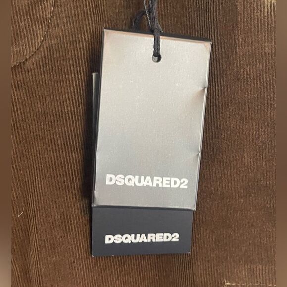 Dsquared2 Women’s trousers in cocoa brown corduroy distressed pants NWT. 40 - Picture 3 of 11